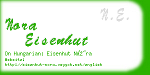 nora eisenhut business card